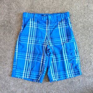Columbia blue plaid activewear shorts boys size XXS 4T 5T